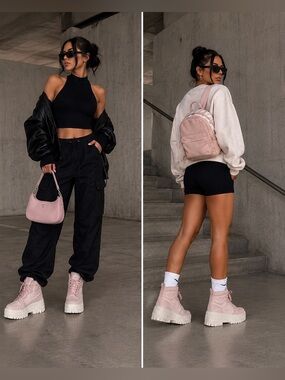 Air Jordan 1 Brooklyn Pink Oxford Platform Boots Women’s 9